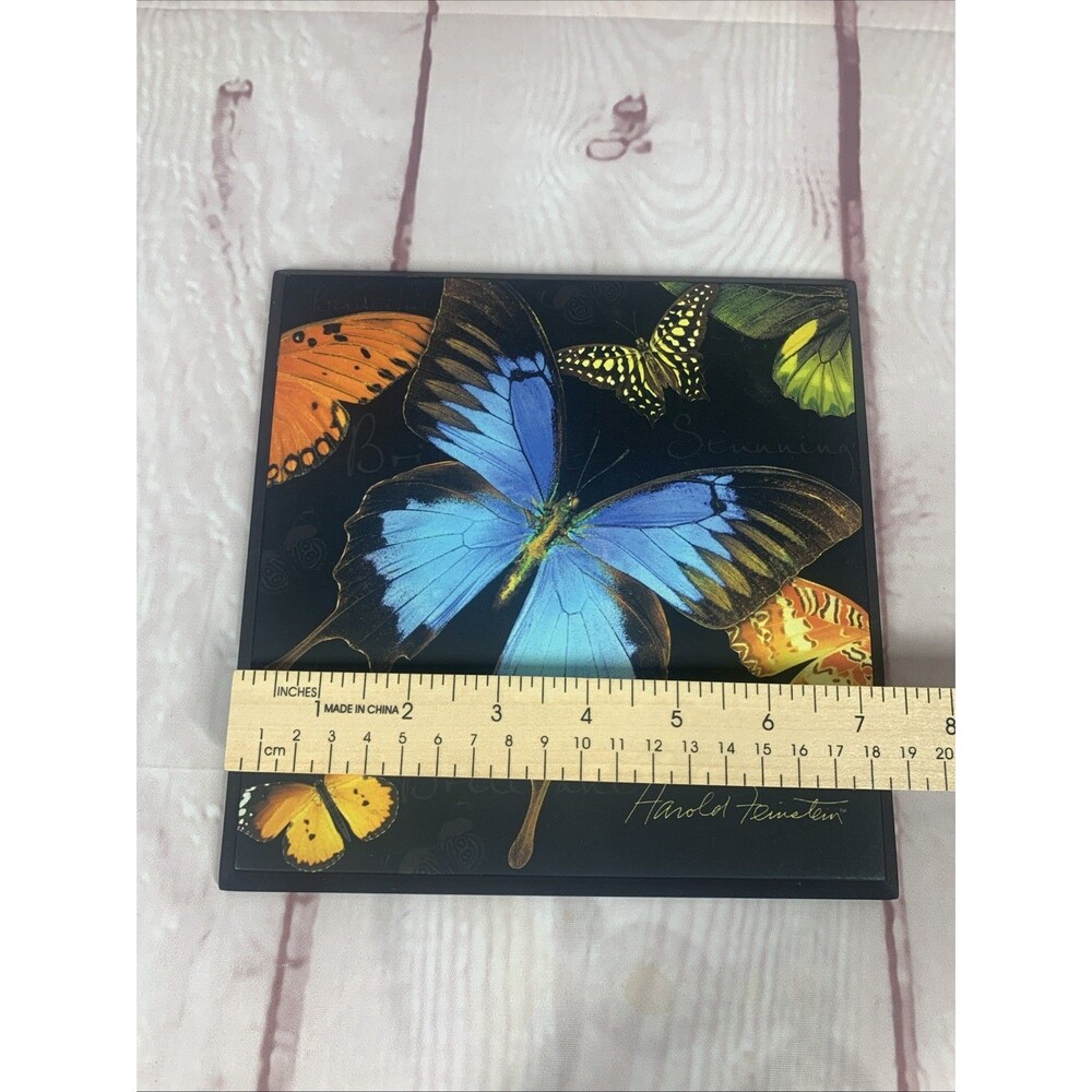 Harold Feinstein Monarch Butterfly Wall Art Set 3 Tabletop Display 2009 Colorful - Picture 6 of 9